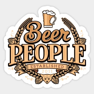 Beer People Badge Sticker